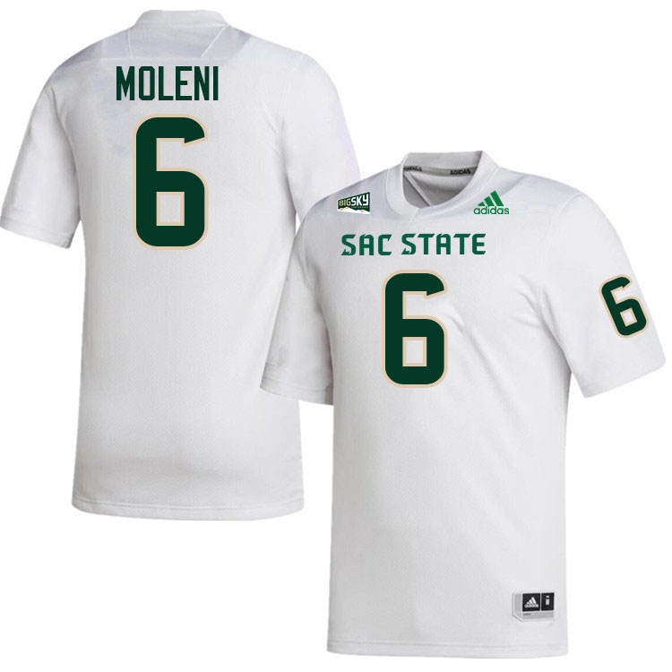 Ezra Moleni SAC State Jersey,Sacramento State Hornets #6 Ezra Moleni Jersey-White